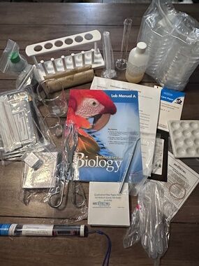Home Science BIOLOGY Lab Manual and Experiment Materials Kit Bundle